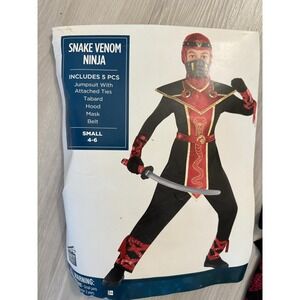 Snake Venom Ninja Boys Costume Girls Jumpsuit Halloween Cosplay Size Small 4-6